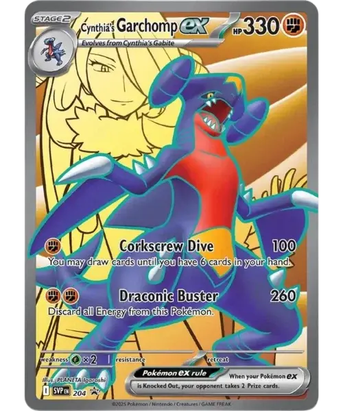 Carchacrock-ex de Cynthia - 204/225 - SVP Black Star Promos