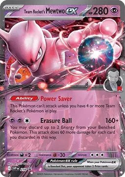 Mewtwo-ex de la Team Rocket - 216/225 - SVP Black Star Promos