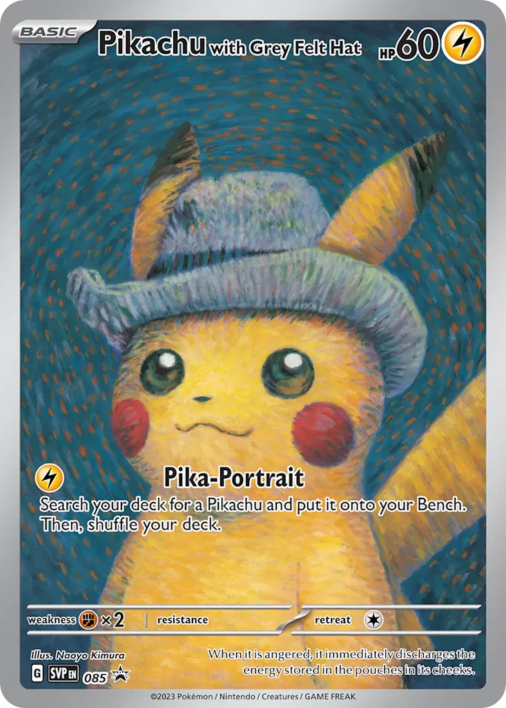 Pikachu with Grey Felt Hat - 085/225 - SVP Black Star Promos