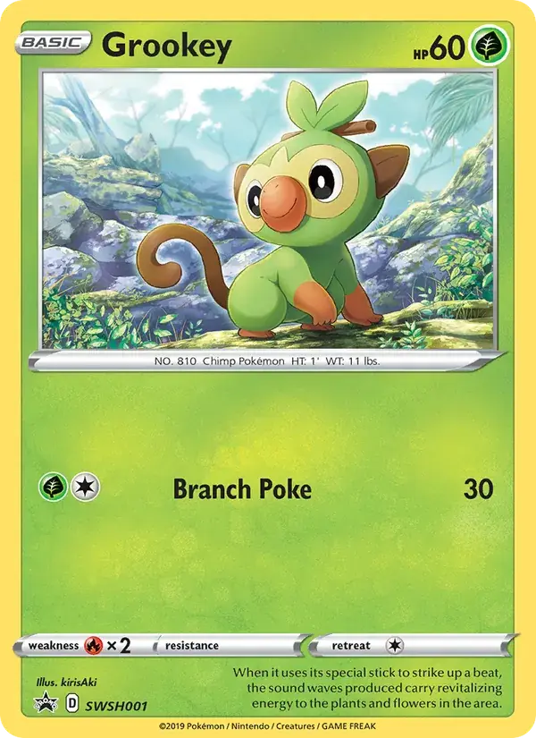 Grookey - SWSH001/307 - SWSH Black Star Promos