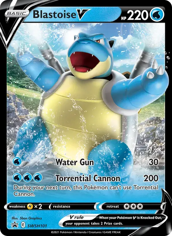 Blastoise V - SWSH101/307 - SWSH Black Star Promos