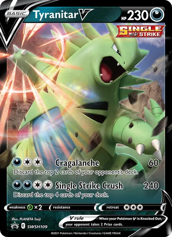 Tyranitar V - SWSH109/307 - SWSH Black Star Promos