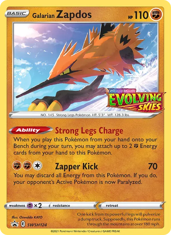 Galarian Zapdos - SWSH124/307 - SWSH Black Star Promos