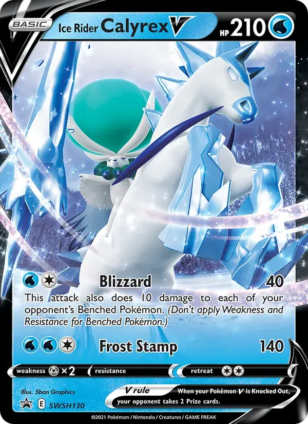 Ice Rider Calyrex V - SWSH130/307 - SWSH Black Star Promos
