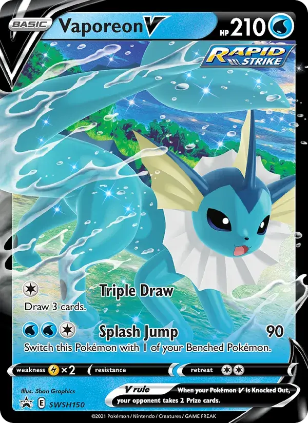 Vaporeon V - SWSH150/307 - SWSH Black Star Promos
