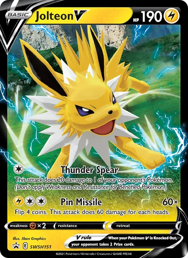 Jolteon V - SWSH151/307 - SWSH Black Star Promos
