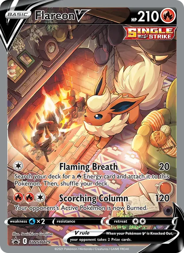 Flareon V - SWSH179/307 - SWSH Black Star Promos