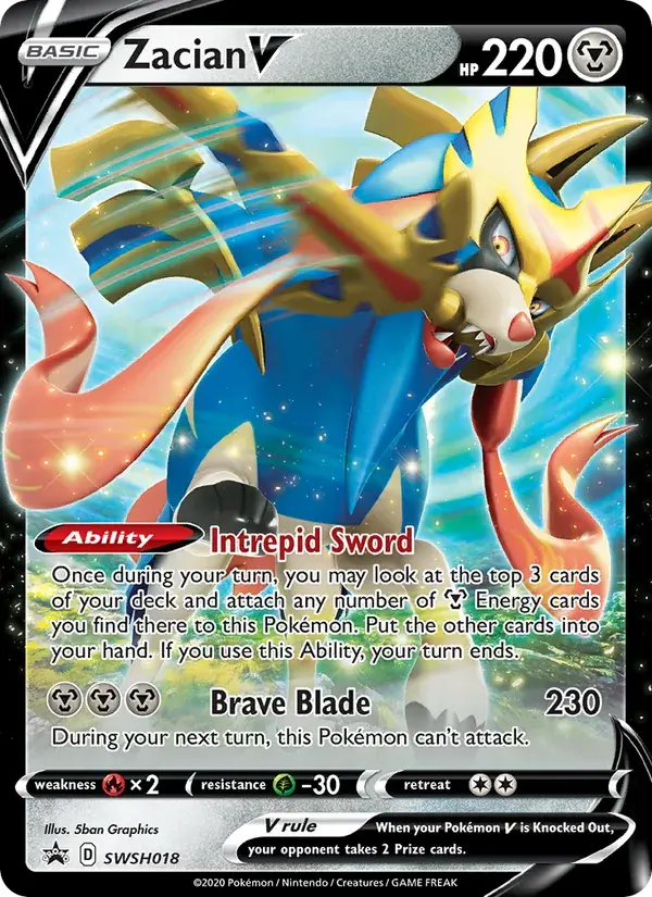 Zacian V - SWSH018/307 - SWSH Black Star Promos