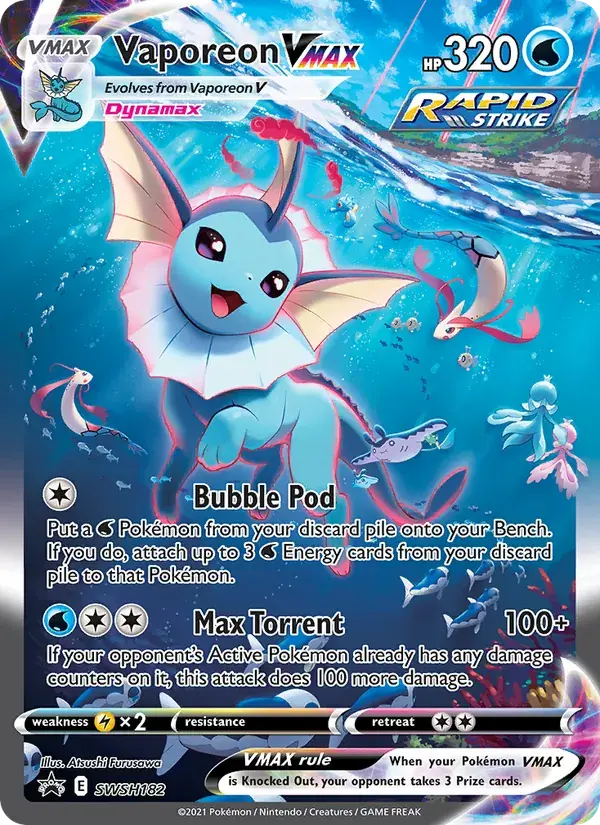 Vaporeon VMAX - SWSH182/307 - SWSH Black Star Promos
