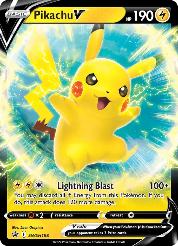 Pikachu V - SWSH198/307 - SWSH Black Star Promos