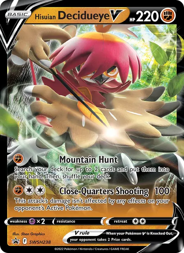 Hisuian Decidueye V - SWSH238/307 - SWSH Black Star Promos