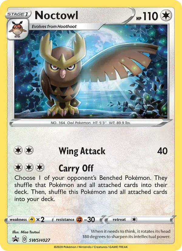 Noctowl - SWSH027/307 - SWSH Black Star Promos