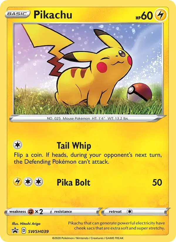 Pikachu - SWSH039/307 - SWSH Black Star Promos
