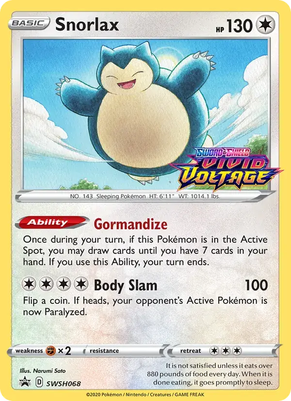 Snorlax - SWSH068/307 - SWSH Black Star Promos