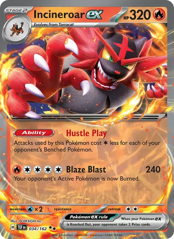 Incineroar ex - 034/218 - Temporal Forces