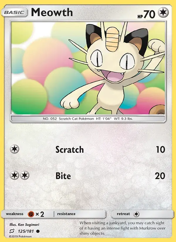 Meowth - 125/196 - Team Up