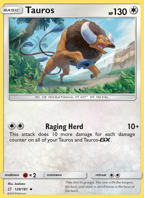 Tauros - 129/196 - Team Up
