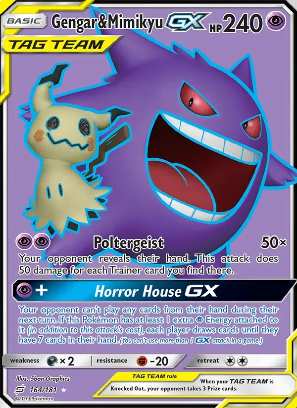 Gengar & Mimikyu GX - 164/196 - Team Up