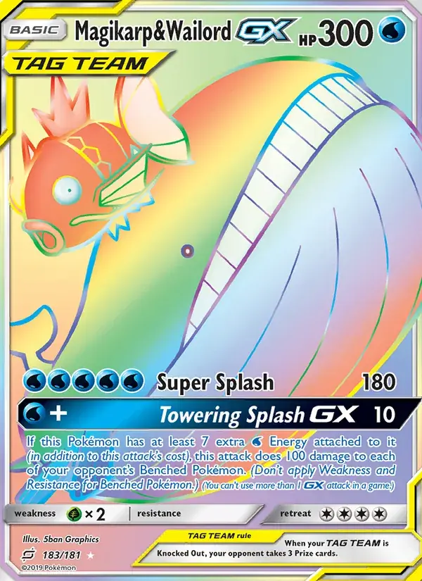 Magikarp & Wailord GX - 183/196 - Team Up