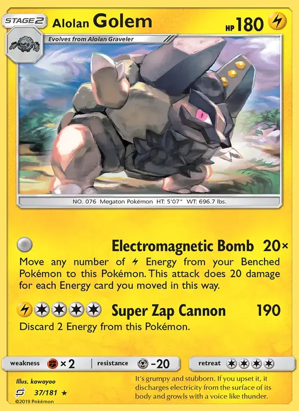 Alolan Golem - 37/196 - Team Up