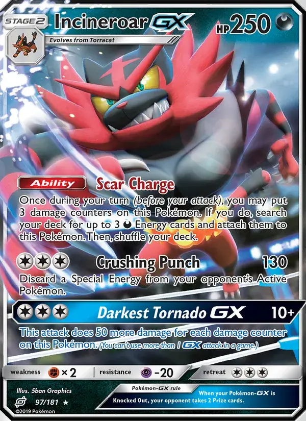 Incineroar GX - 97/196 - Team Up