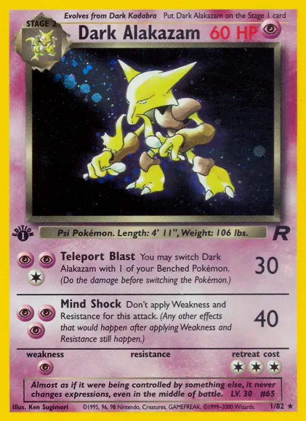 Dark Alakazam - 1/83 - Team Rocket