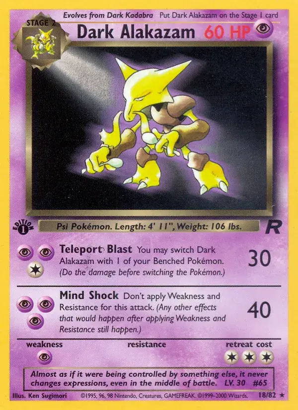 Dark Alakazam - 18/83 - Team Rocket