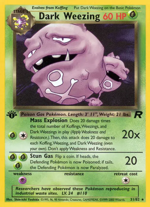 Dark Weezing - 31/83 - Team Rocket