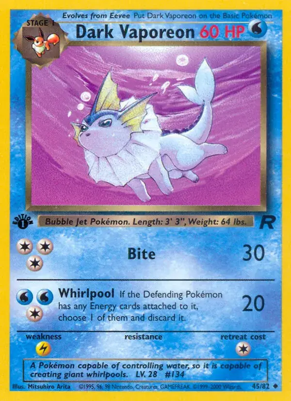 Dark Vaporeon - 45/83 - Team Rocket