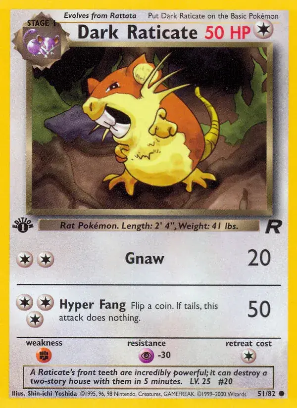 Dark Raticate - 51/83 - Team Rocket