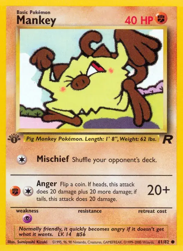 Mankey - 61/83 - Team Rocket