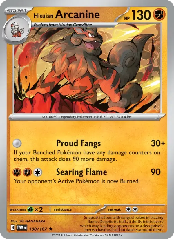 Hisuian Arcanine - 100/226 - Twilight Masquerade