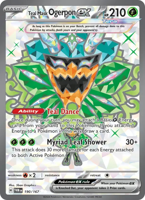 Teal Mask Ogerpon ex - 190/226 - Twilight Masquerade