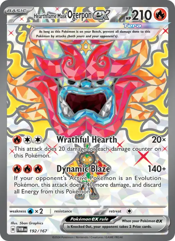 Hearthflame Mask Ogerpon ex - 192/226 - Twilight Masquerade