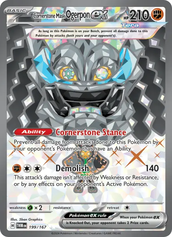 Cornerstone Mask Ogerpon ex - 199/226 - Twilight Masquerade