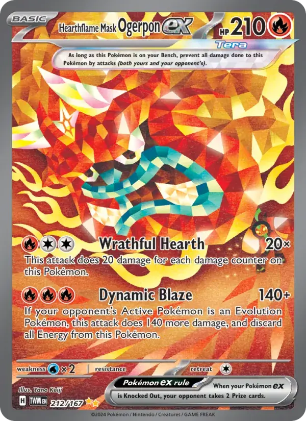 Hearthflame Mask Ogerpon ex - 212/226 - Twilight Masquerade