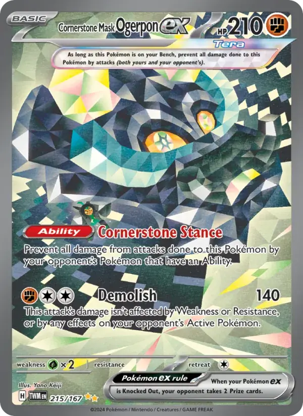 Cornerstone Mask Ogerpon ex - 215/226 - Twilight Masquerade