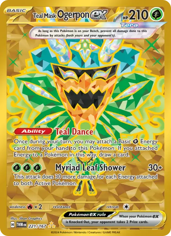 Teal Mask Ogerpon ex - 221/226 - Twilight Masquerade
