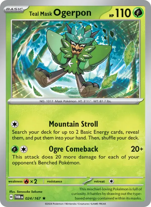 Teal Mask Ogerpon - 024/226 - Twilight Masquerade