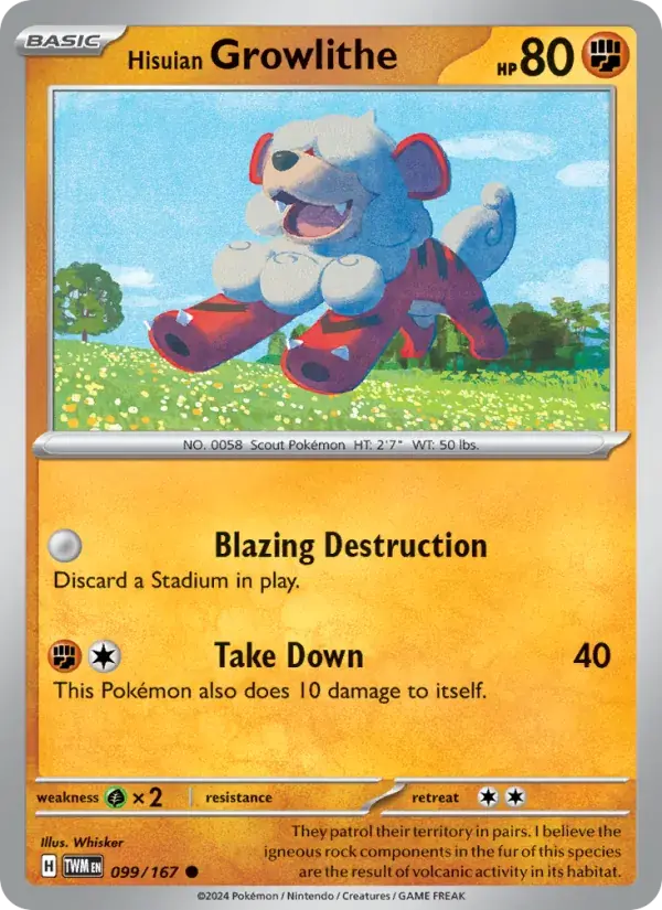 Hisuian Growlithe - 099/226 - Twilight Masquerade