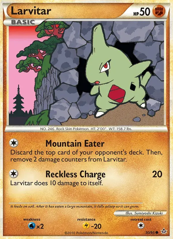 Larvitar - 50/96 - Unleashed