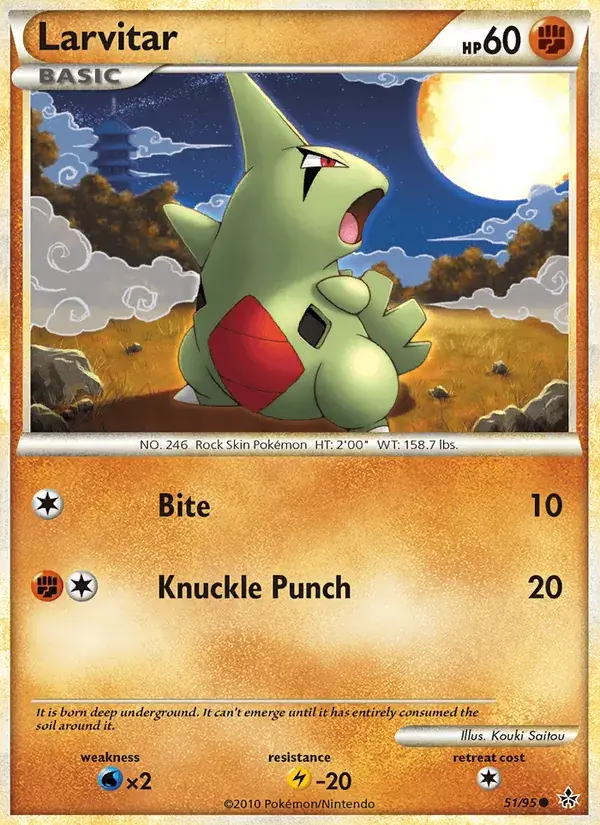 Larvitar - 51/96 - Unleashed