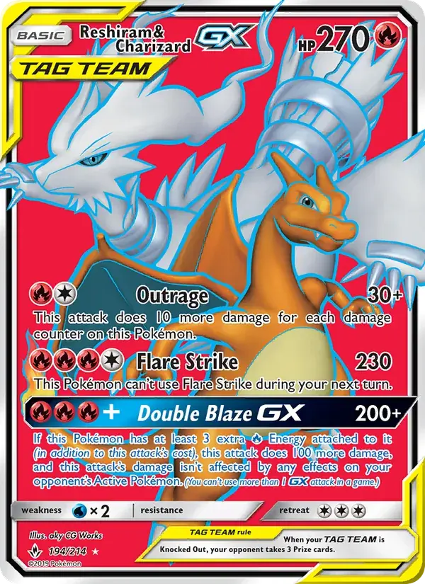 Reshiram & Charizard GX - 194/234 - Unbroken Bonds