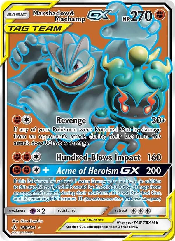 Marshadow & Machamp GX - 198/234 - Unbroken Bonds