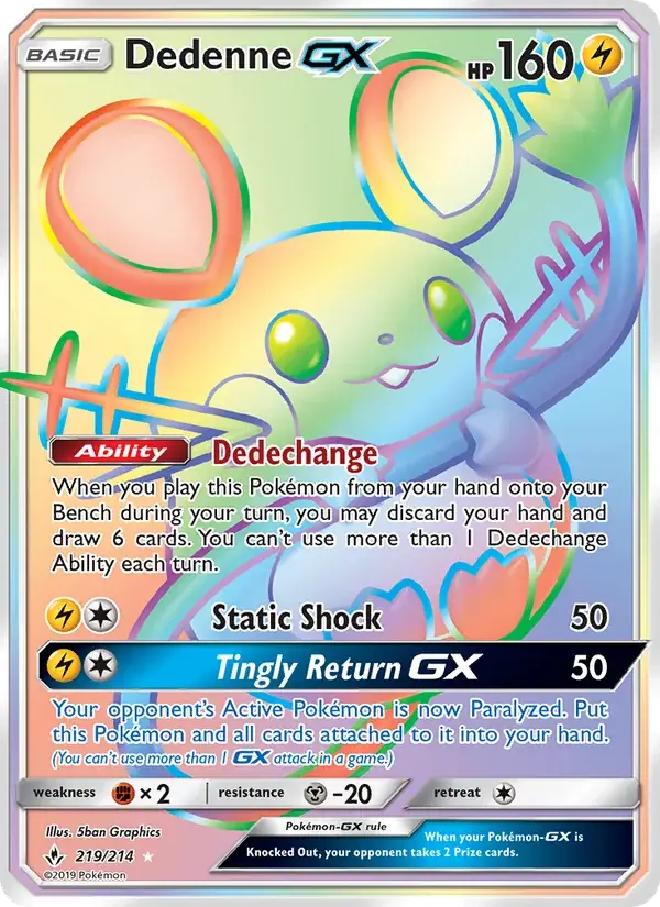 Dedenne GX - 219/234 - Unbroken Bonds