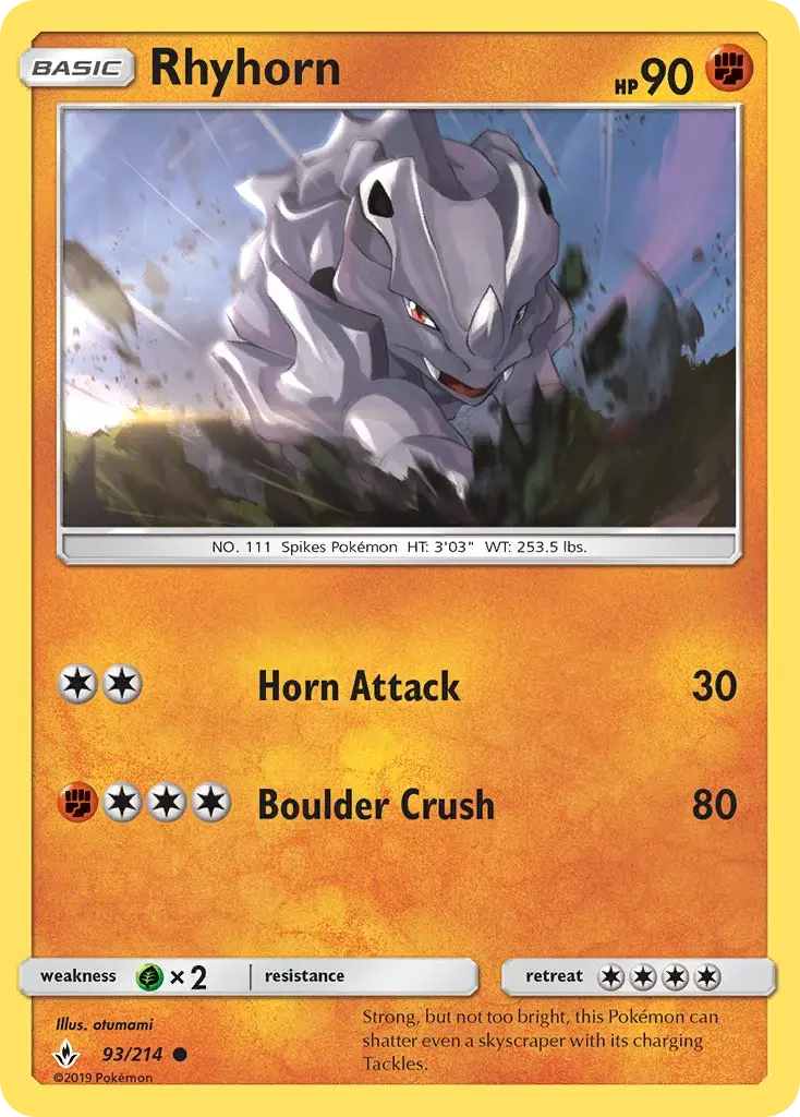 Rhyhorn - UNB-93/234 - Alliance Infaillible