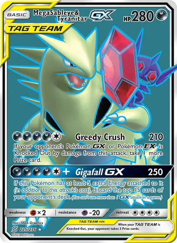 Mega Sableye & Tyranitar GX - 225/258 - Unified Minds