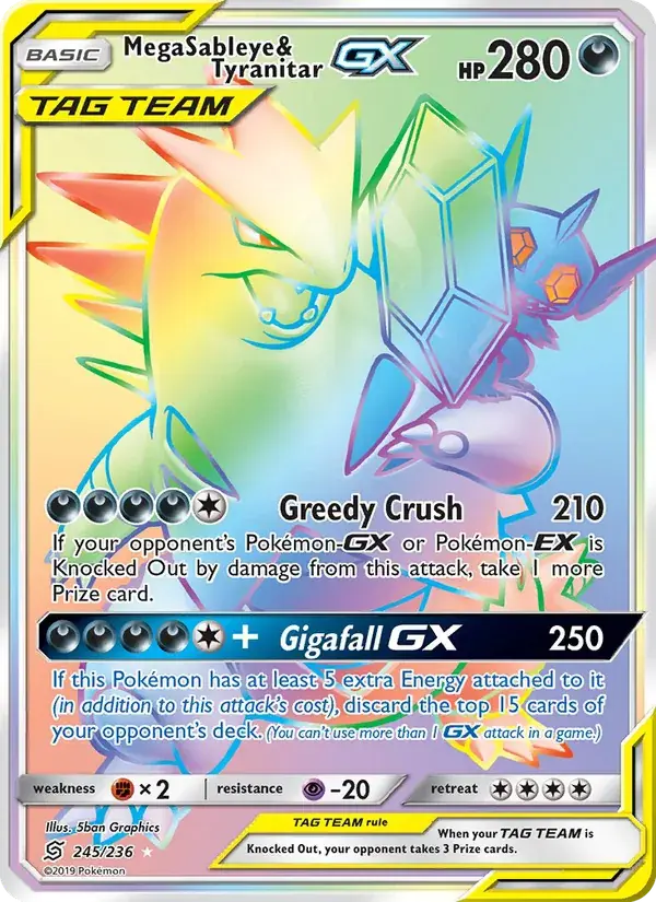 Mega Sableye & Tyranitar GX - 245/258 - Unified Minds