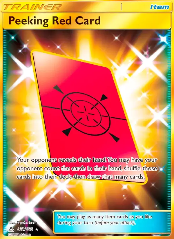 Peeking Red Card - 169/173 - Ultra Prism