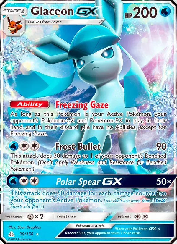 Glaceon GX - 39/173 - Ultra Prism